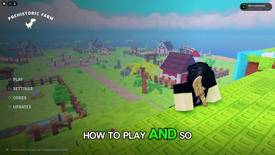 Prehistoric Farm ranch HUD — Discord is not a listed play gate